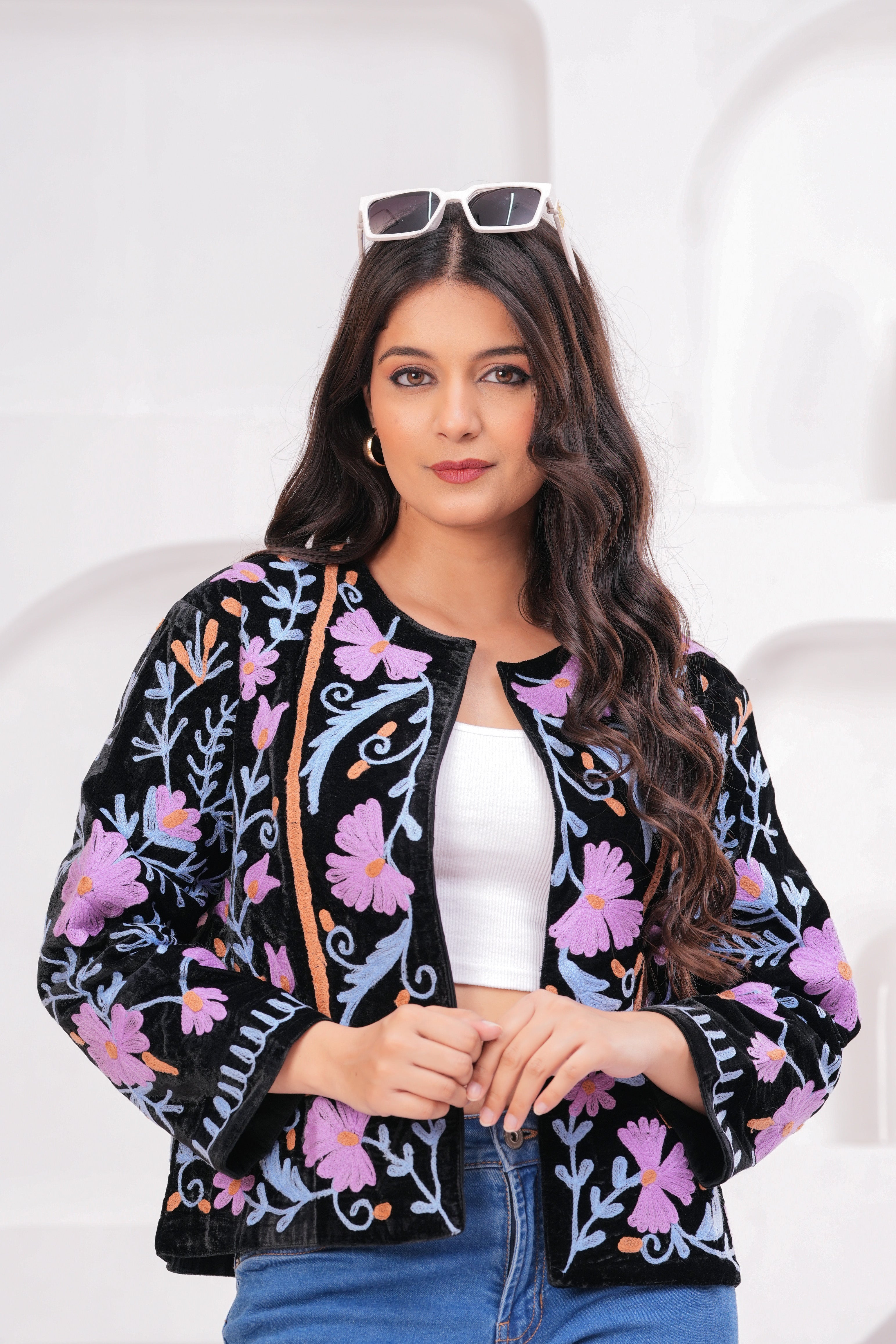 Floral Quilted Cotton Jacket – Lightweight Outerwear for Women