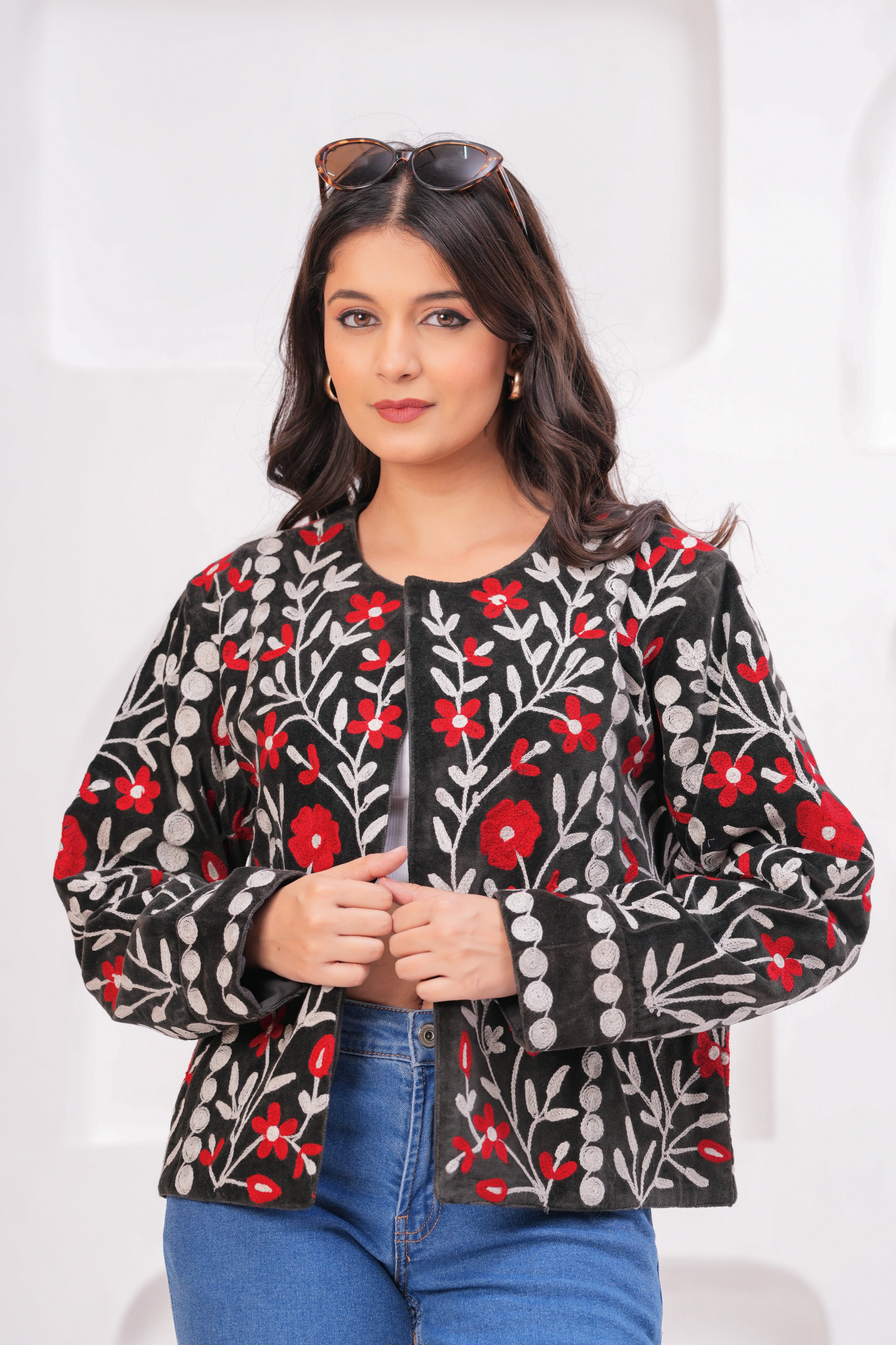 Handmade Floral Quilted Cotton Jacket