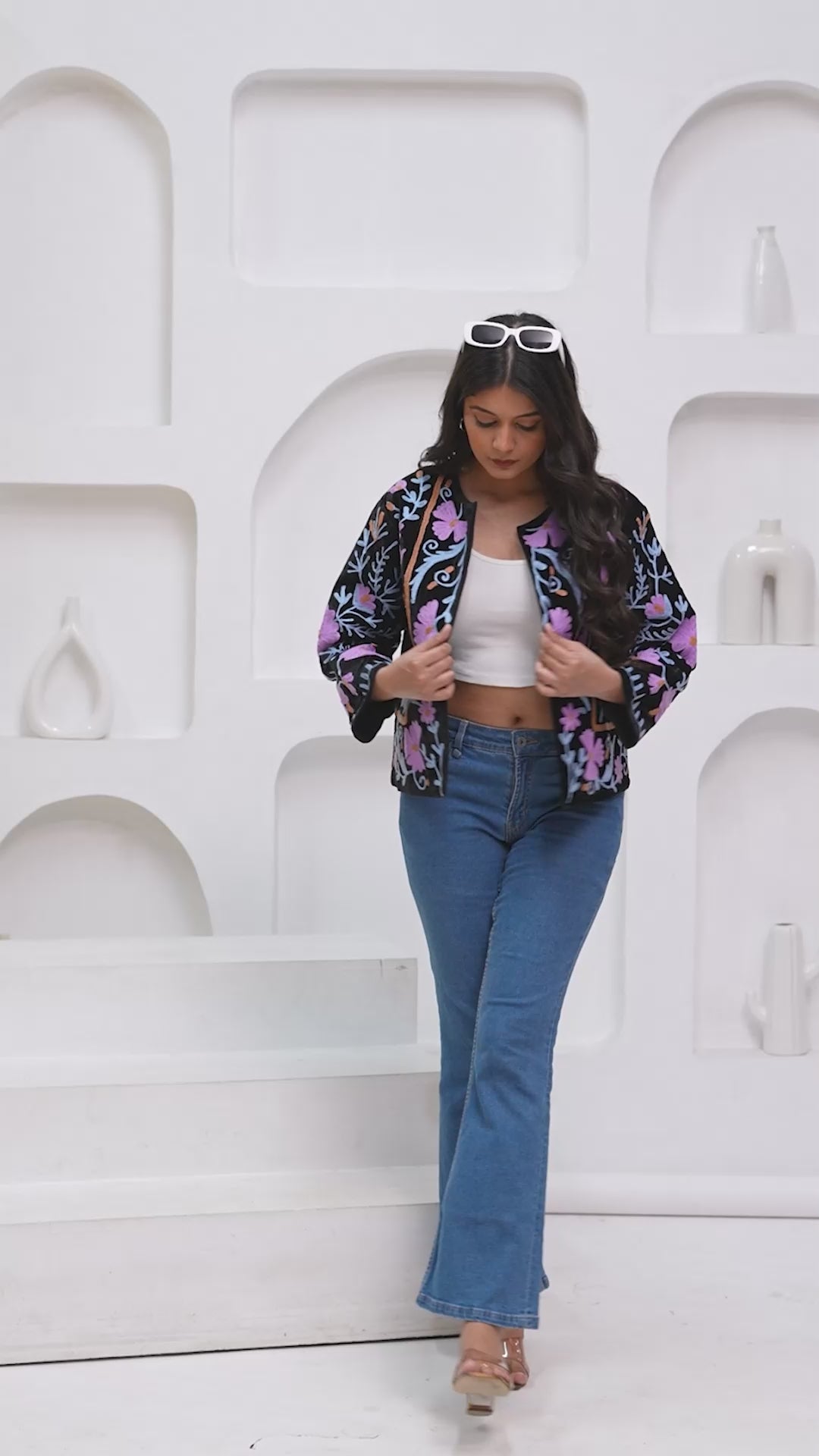 Floral Quilted Cotton Jacket – Lightweight Outerwear for Women