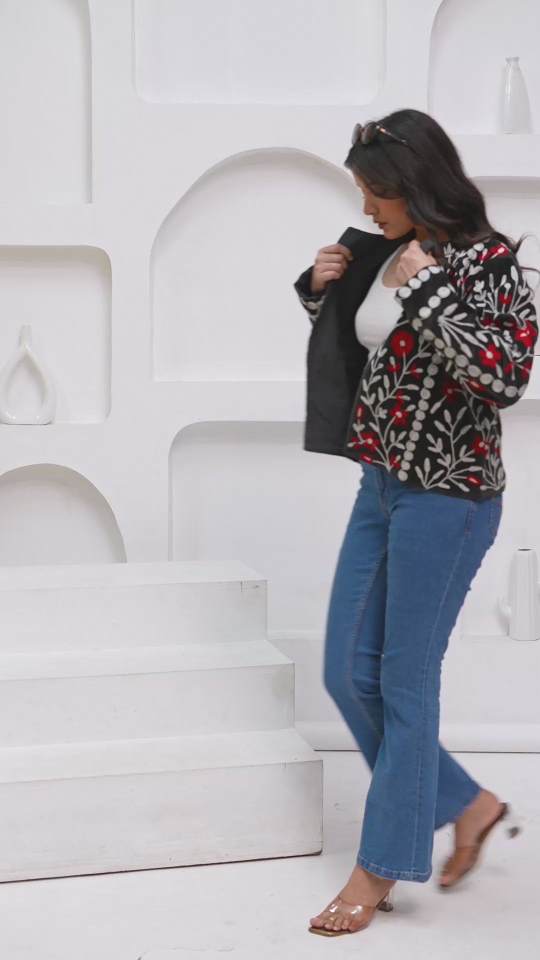 Handmade Floral Quilted Cotton Jacket